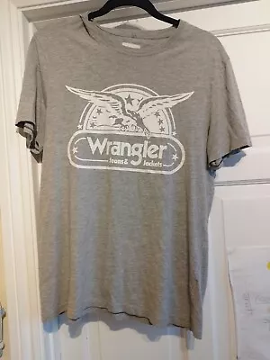 Buy Grey Mens Wrangler T-shirt Medium • 8.50£