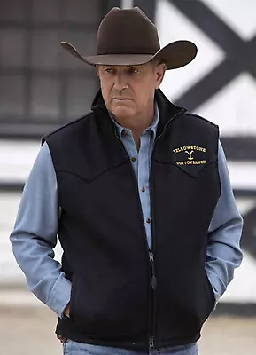 Buy John Dutton Yellowstone Season 5 Black Vest • 120£