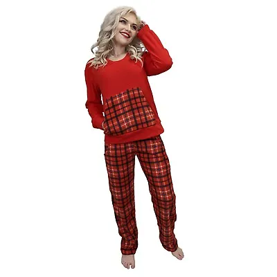 Buy Womens Thermal Pyjama Sets Soft Warm Fleece Winter PJS Nightwear Ladies 2 Piece • 18.95£