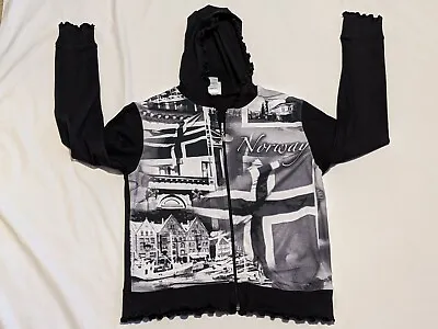 Buy Walt Disney World  Hooded Light Women's Sweater Full Zip Hoodie Black Sz. Small • 19.25£
