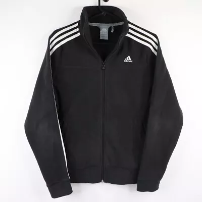 Buy Adidas Fleece Jacket Womens Uk16 Clima Warm Full Zip Retro Striped Sleeves • 11.01£