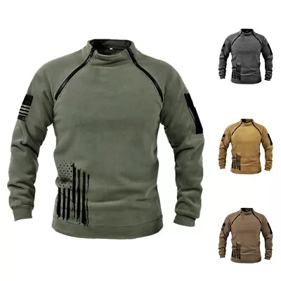 Buy Brand New Mens Sweatershirt Pullover Long Sleeve Fleece Jacket Warm Casual • 31.04£