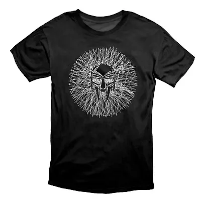Buy MF Doom Mask Line Art Style Hip Hop T Shirt Black • 19.49£