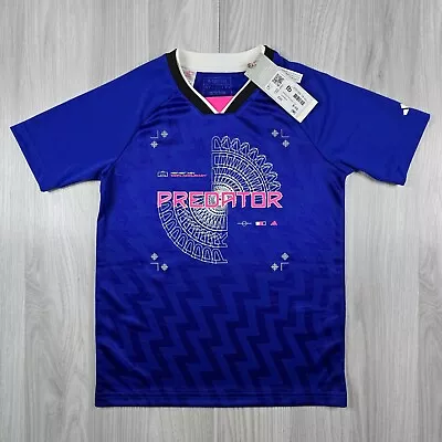 Buy Adidas T Shirt Boys Girls 9 - 10 Years Football Tee Predator Jersey Blue Active • 10£