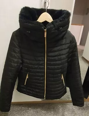 Buy ELLE Padded Jacket Faux Fur Collar • 15£