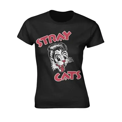 Buy STRAY CATS - CAT LOGO BLACK T-Shirt, Girlie  Womens: 8 • 17.13£
