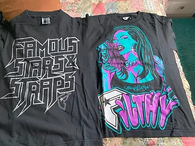 Buy Famous Stars And Straps 2 Tshirt Set (Small)  • 8£