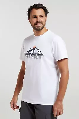 Buy Mountain Warehouse Mens Wander Organic Cotton T-Shirt Lightweight Casual Tee Top • 16.99£
