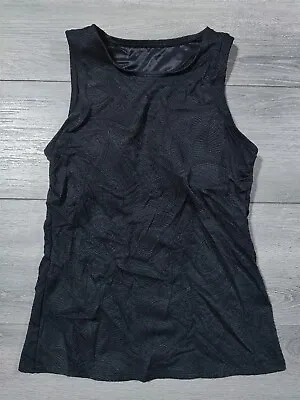 Buy Swim Shirt Womens Size 2 Tall Black Swim Tank Preowned Swimwear Cute Pattern • 15.04£