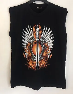 Buy Iron Maiden Over Sized T Shirt Vest Size Medium M Black • 20£