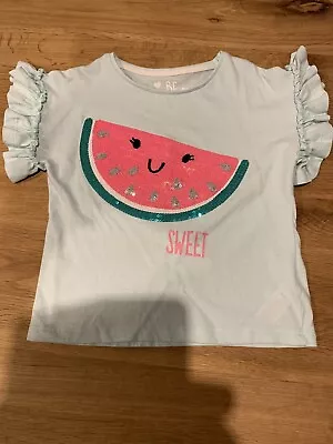Buy Girls Sparkly Watermelon T-shirt (2-3 Years) • 2£