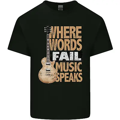 Buy Guitar Words Fail Music Speaks Guitarist Mens Cotton T-Shirt Tee Top • 8.75£