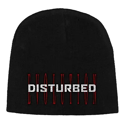 Buy Disturbed Red Evolution Logo Embroidered Logo Beanie Hat Official Band Merch New • 18.97£