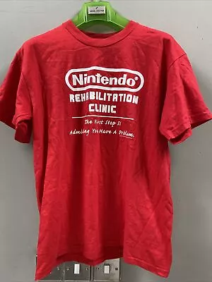 Buy Nintendo Gildan T Shirt Large 2007 Red Rehabilitation Clinic Promo Gamer Cotton • 10£