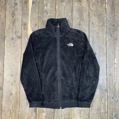 Buy The North Face Fleece Womens Teddy Soft Y2K Full-Zip Hiking Jacket Black Medium • 25£