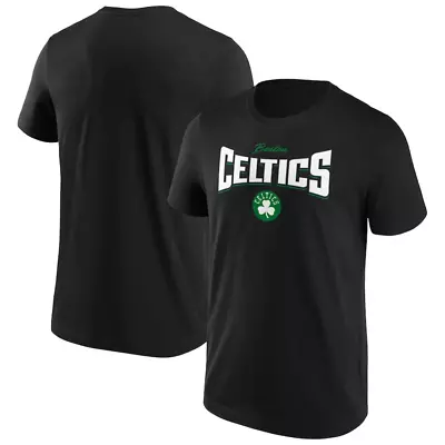 Buy Boston Celtics NBA T-Shirt Men's Word Arch Black Top - New • 14.99£