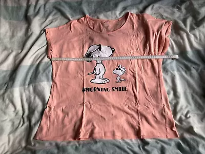 Buy Peanuts Snoopy Top T Shirt Morning Smile Large L • 17.99£