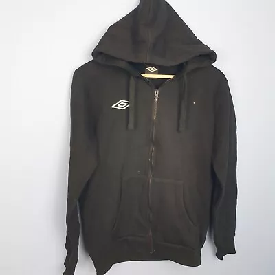 Buy UMBRO Hoodie Mens Medium Black Pullover Hooded Sweatshirt Jumper • 6£