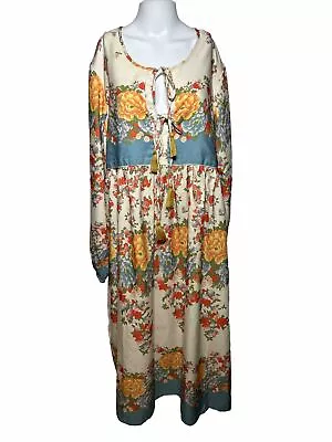 Buy Gypsie Blu Dress Womens XL Hippy Boho Cottage Core Gypsy Bohemian • 21.41£