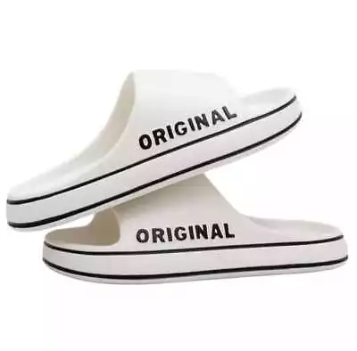 Buy ORIGINAL Mens Womens Thick Sole Slippers Summer Sliders Anti Slip Soft Sandals • 16.99£