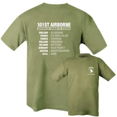 Buy USA ARMY 101st AIRBORNE T-SHIRT MENS S-2XL 100% COTTON WW2 TOUR SCREAMING EAGLES • 12.99£