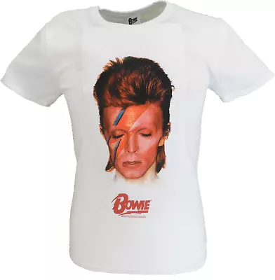 Buy Mens Official Licensed White David Bowie Aladdin Sane T Shirt • 19.99£