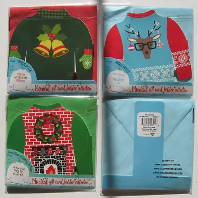 Buy Choose - Ugly Sweater Musical Gift Card Holder- Jingle Bells-Santa Claus Coming  • 6.72£