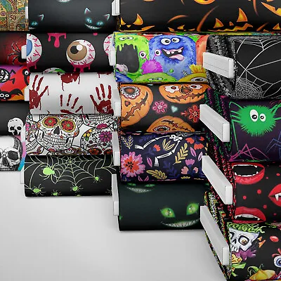 Buy 100% Cotton Halloween Spooky Design Children Craft Fabric | 140 Cm Wide | FQ • 9.95£