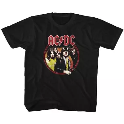Buy Kids AC/DC Highway To Hell Circle Black Rock And Roll Music Band T-Shirt • 19.34£