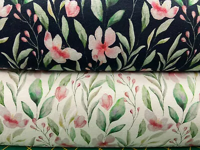 Buy Orchid French Terry Cotton Jersey Knit T-Shirt Fabric By 1/2 Metre* Soft Flowers • 6.75£