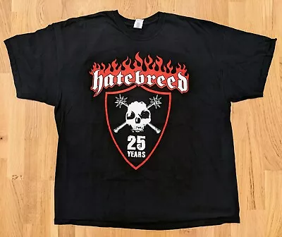 Buy Hatebreed 25 Years Anniversary Tour T-Shirt Size: 2XL Metal Metalcore Hardcore • 19.58£