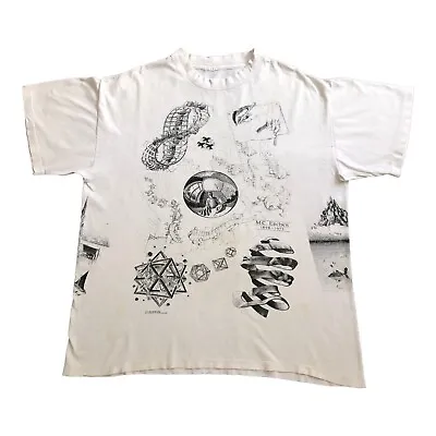 Buy 1991 Vintage MC ESCHER Shirt Large | Single Stitch Art • 158.01£