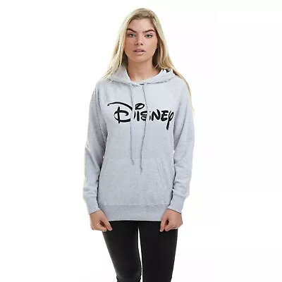 Buy Official Disney Ladies Disney Logo Pullover Hood Grey S - XL • 24.99£