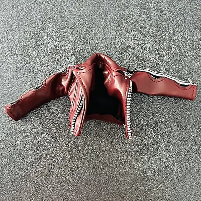 Buy Bratz Clothing: Girlz Nite Out - Sasha. Maroon Red Leather Look Open Arm Jacket. • 9.99£