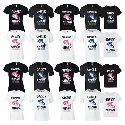 Buy Baby Shark Family T-Shirt Mummy Daddy Birthday Party Gift Men Women Kids Top • 9.99£