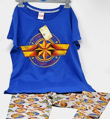 Buy Captain Marvel Logo Print Women's Lounge Pants & T-Shirt. Pyjamas / Lounge Wear • 5.95£