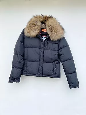 Buy Juicy Couture Y2K Black Puffer Jacket With Detachable Fur Collar, Sz S • 175£