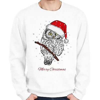 Buy 1Tee Mens Owl Merry Christmas Animal Sweatshirt Jumper • 19.99£