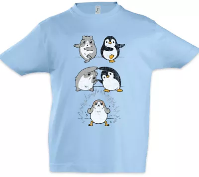 Buy Porg Fusion Kids Boys T-Shirt Star Fun Penguin Geek Nerd Wars • 16.99£