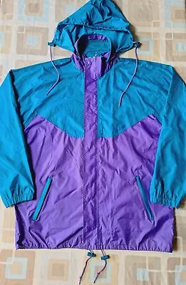 Buy Retro Mens Stormtite Blue / Purple Thin Hooded Raincoat Size M (45  - 47  Chest) • 3.99£