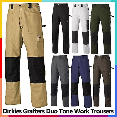 Buy Dickies Mens Combat Trousers Cargo Work Grafters Duo Tone WD4930 (2 For £30) • 17.75£
