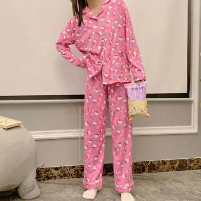 Buy Pajamas Ladies Set Female Print Cute Hello Kitty Anime Sleepwear Pjs Gift • 14.22£