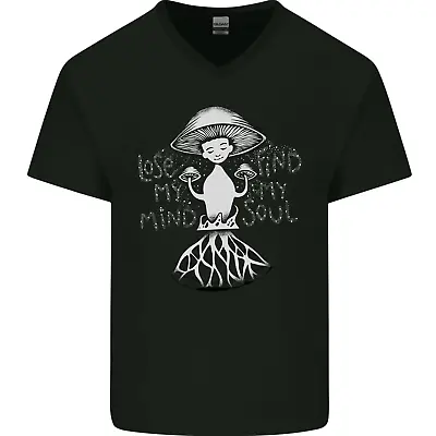 Buy Lose My Mind Magic Mushrooms LSD Trippy Mens V-Neck Cotton T-Shirt • 9.99£