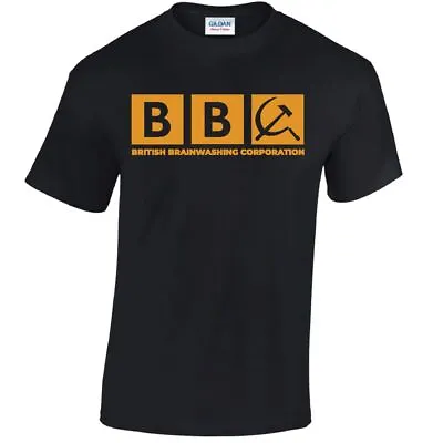 Buy BRITISH BRAIN WASHING Mens TSHIRT TEE Brexit Funny Bbc TOP T-Shirt UK Communist • 8.99£