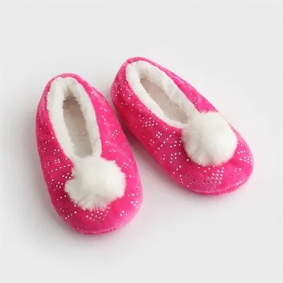 Buy Avon Pom Pom Slipper Socks With Faux Fur Lining - Bnip • 2.50£
