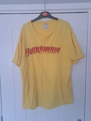 Buy Wwe Hulkamania Hulk Hogan Yellow Mens Xl Shirt • 8£