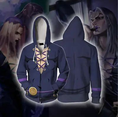 Buy Anime JOJO Leone Abbacchio 3D Print Zipper Hoodie Jacket Unisex Mens Sweatshirt • 33.60£
