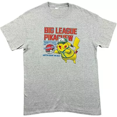 Buy Pokemon T Shirt Grey Large Pikachew Graphic T Shirt Gaming Gamer Tee L • 25£