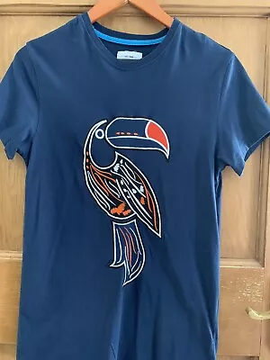 Buy Independent Leader Designer S/s/eeve Navy Toucan Embroidered Men's S T-shirt • 15£