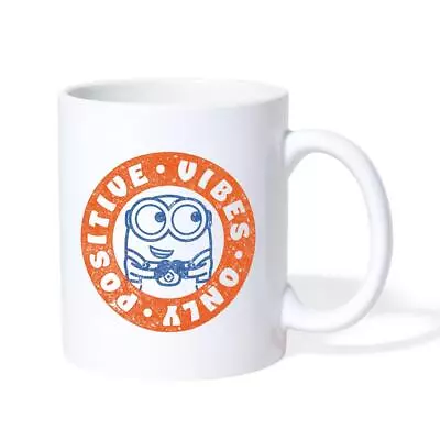 Buy Minions Merch Bob Positive Vibes Mug, One Size, White • 17.04£